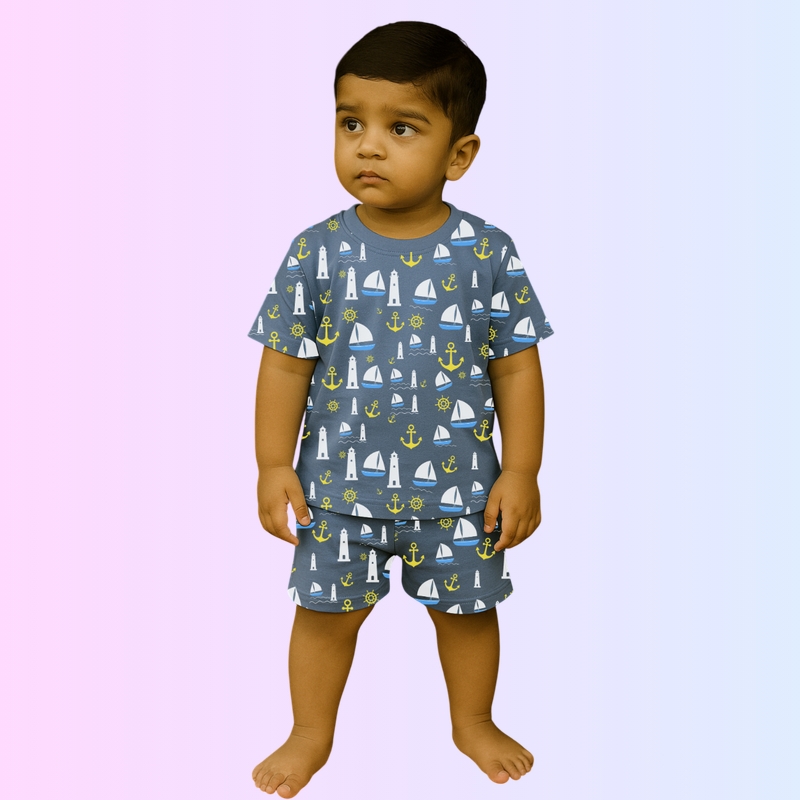 Blue Co-ord Sets - Nautical Design (Oversized)