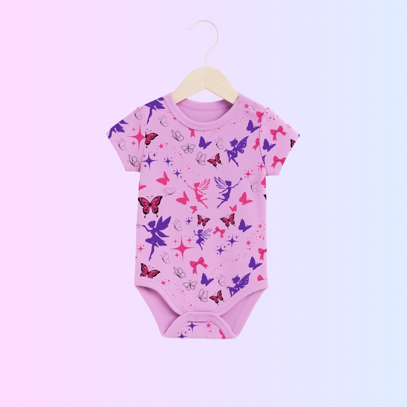 Soft Pink Rompers - Fairy Tale Design