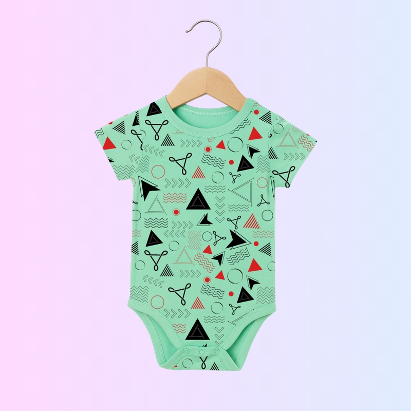 Mint Rompers - Geometric Dreams