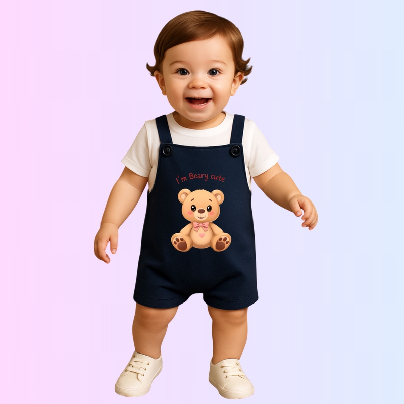 I'm Beary Cute - Dungarees