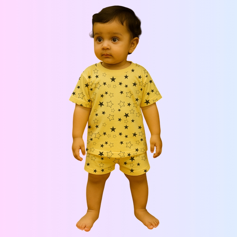 Yellow Co-ord Sets - Star Design (Oversized)