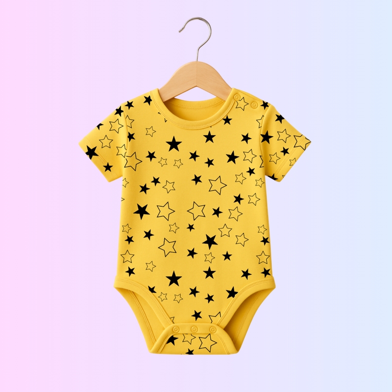 Yellow Rompers - Star Design