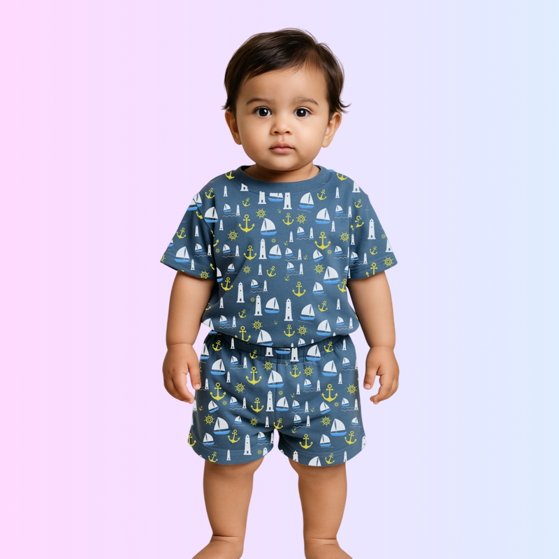 Blue Co-ord Sets - Nautical Design (Oversized)